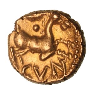 Catuvellauni and Trinovantes Cunobelinus c. AD 8-40 Plastic Gold Quarter Stater *Rare*