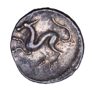 Catuvellauni and Trinovantes Cunobelinus c. AD 8-40 Hunting Dog Silver Unit *Very Rare*
