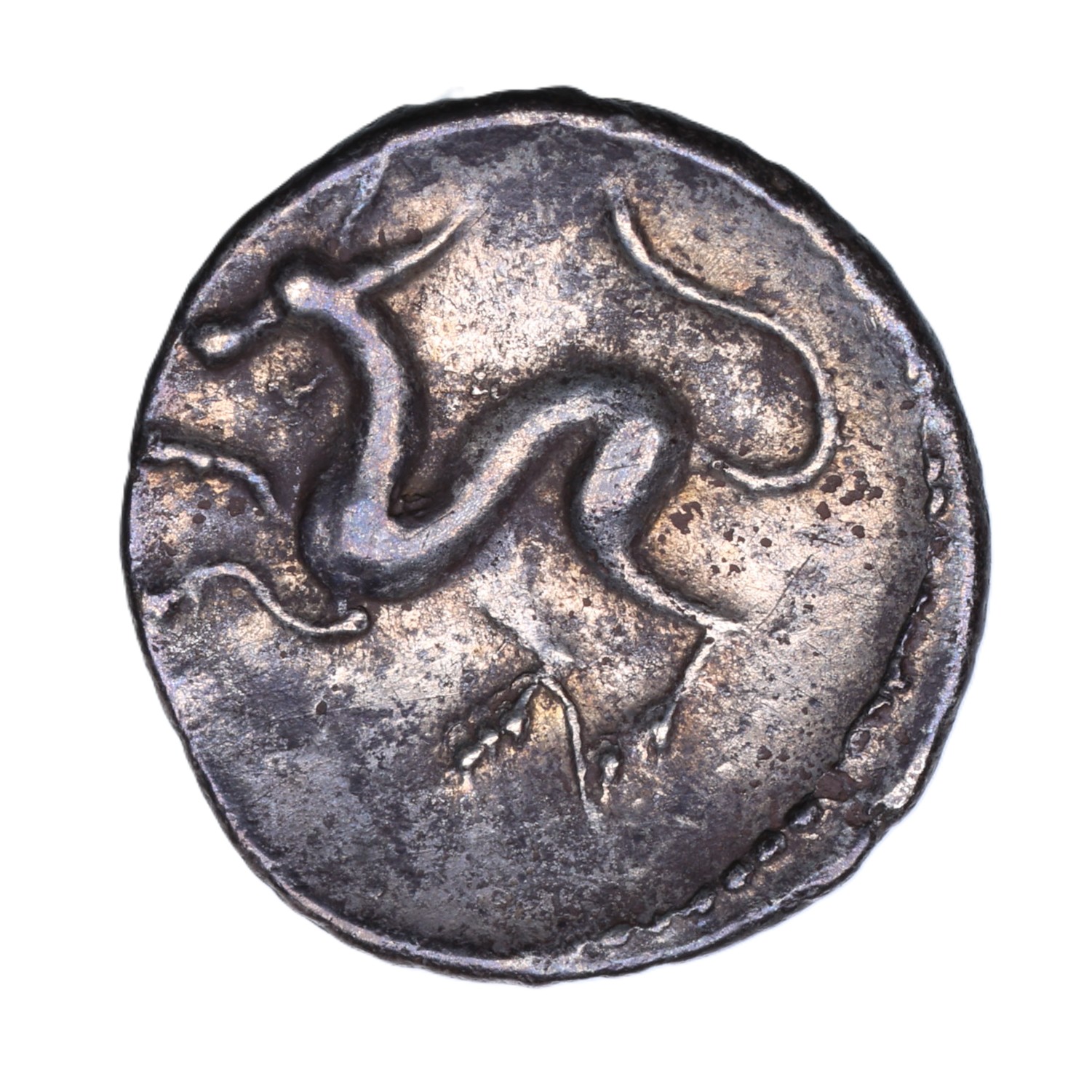 Catuvellauni and Trinovantes Cunobelinus c. AD 8-40 Hunting Dog Silver Unit *Very Rare*