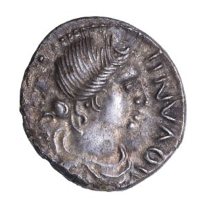 Catuvellauni and Trinovantes Cunobelinus c. AD 8-40 Lyre Player Silver Unit *Very Rare*
