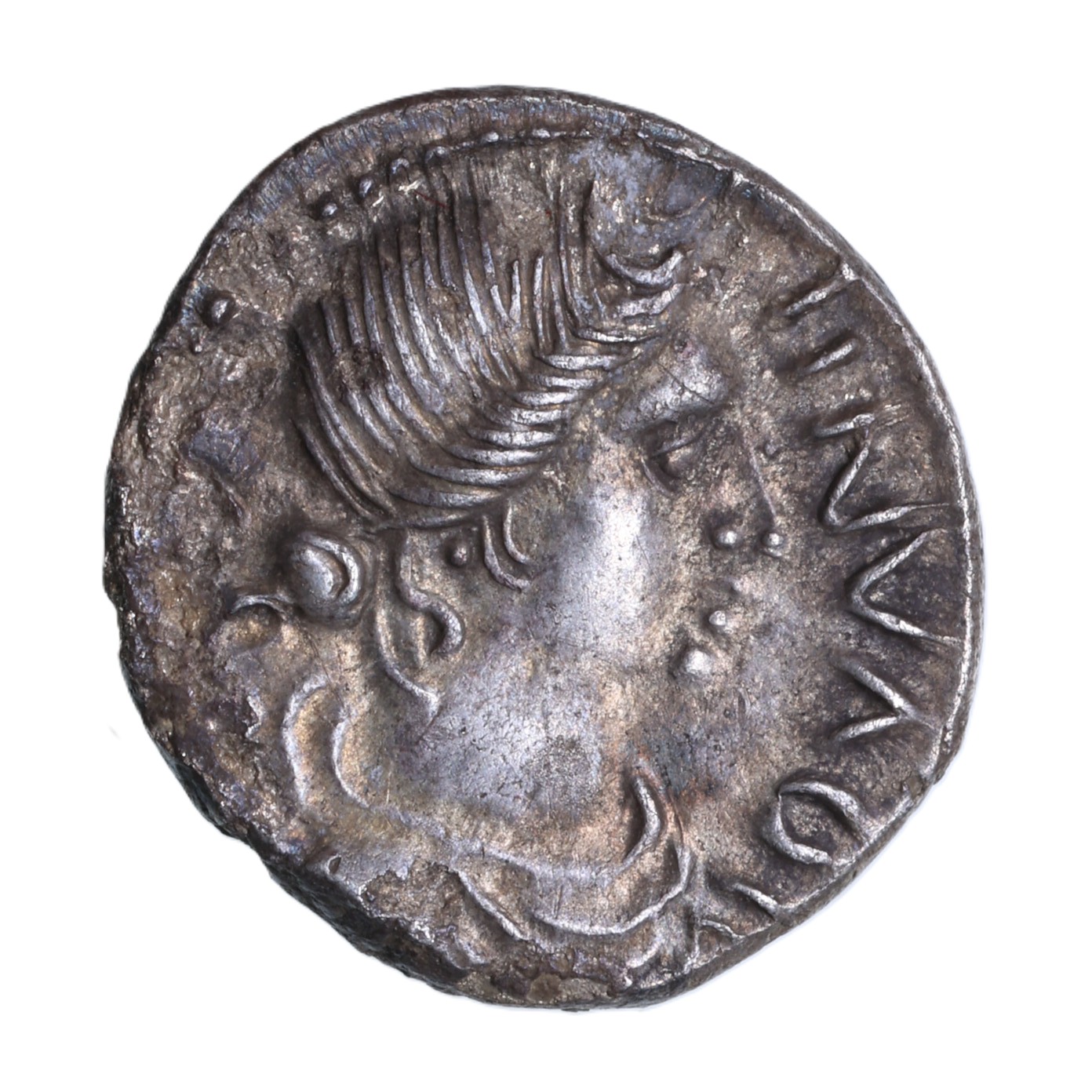 Catuvellauni and Trinovantes Cunobelinus c. AD 8-40 Lyre Player Silver Unit *Very Rare*