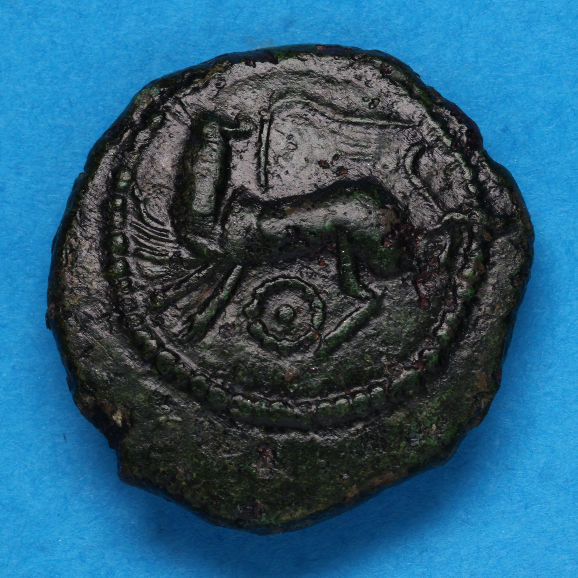 Catuvellauni and Trinovantes Cunobelinus c. AD 8-40 C. Pegasus Victory Left Bronze Unit *Scarce* - Image 3