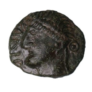 Catuvellauni and Trinovantes Cunobelinus c. AD 8-40 C. Spread Eagle Bronze Unit *Extremely Rare*