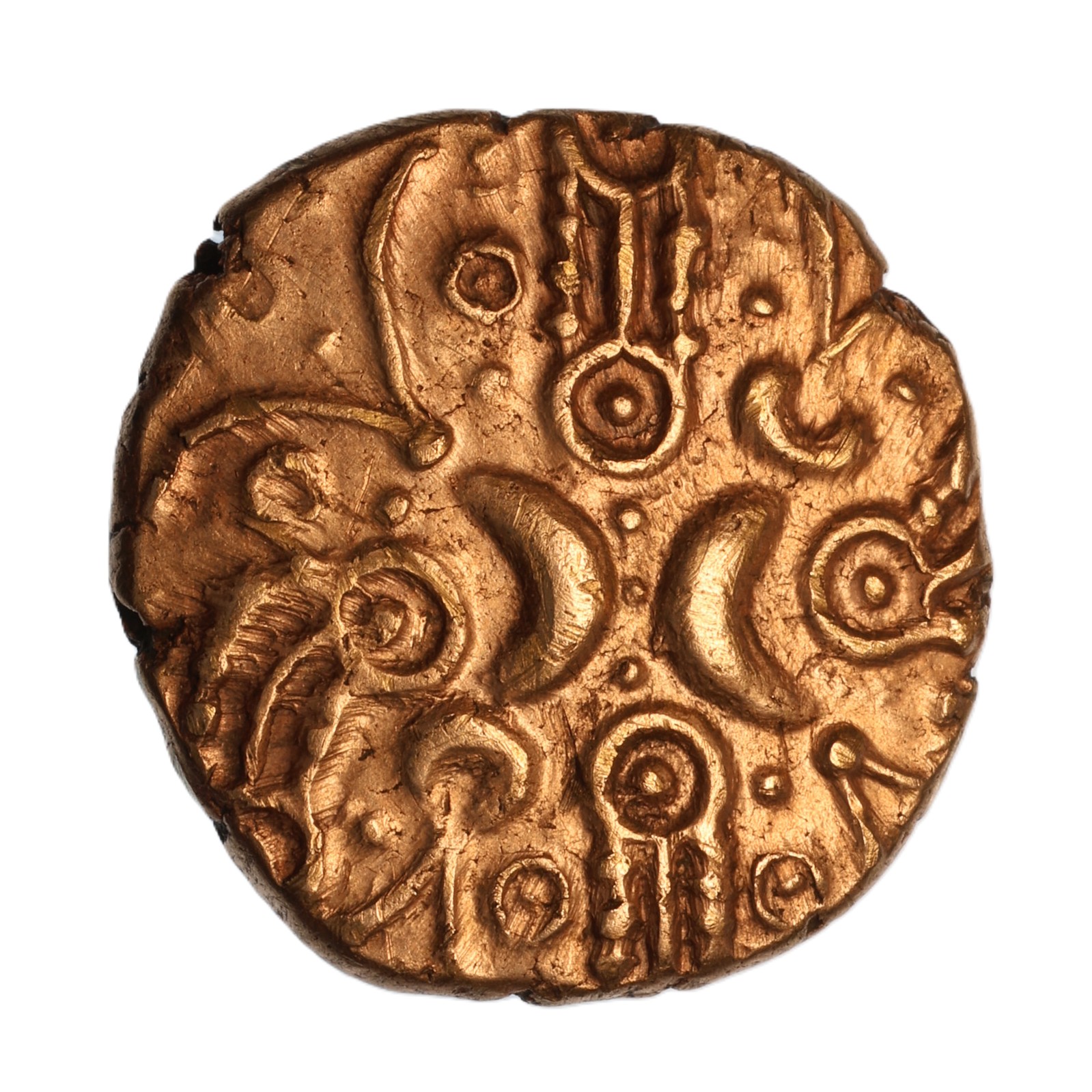Catuvellauni Tasciovanos c. 25 BC-AD 10 Gold Stater Tasciovanos Warrior *Rare* - Image 2