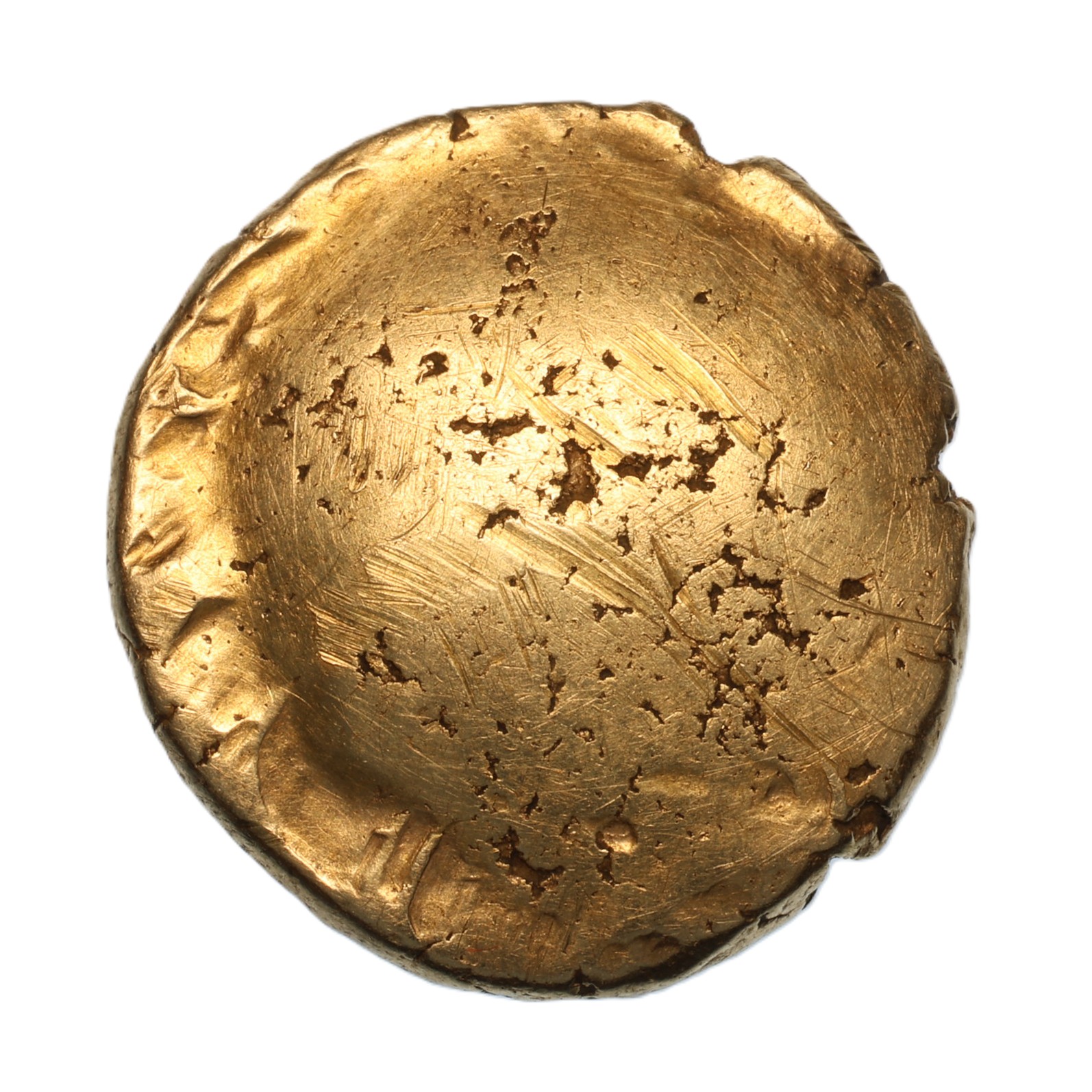Gallo Belgic 1st Century BC Gold Ambiani Stater - Image 2