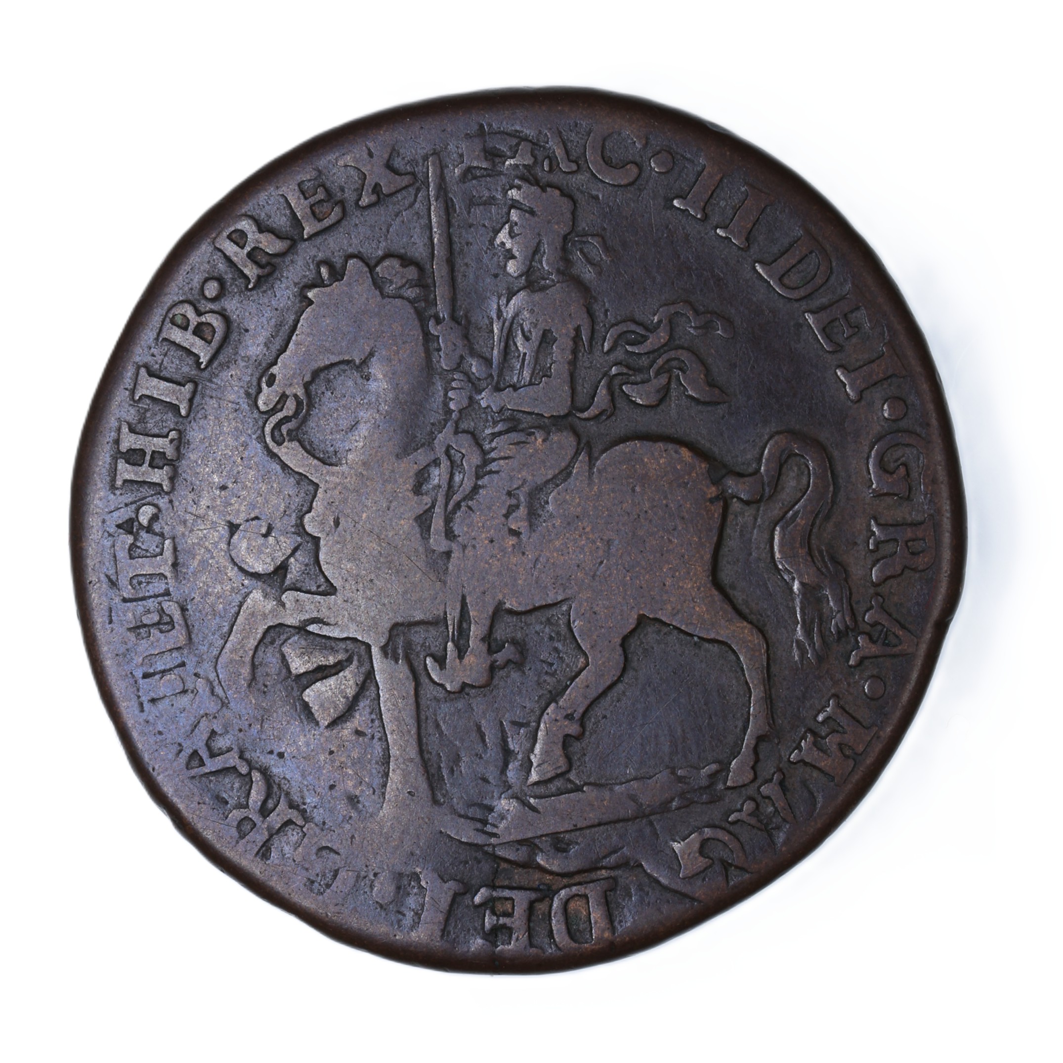 Ireland Gunmoney James II AD 1685-1691 Civil War Coinage Brass Gunmoney Crown AD 1690