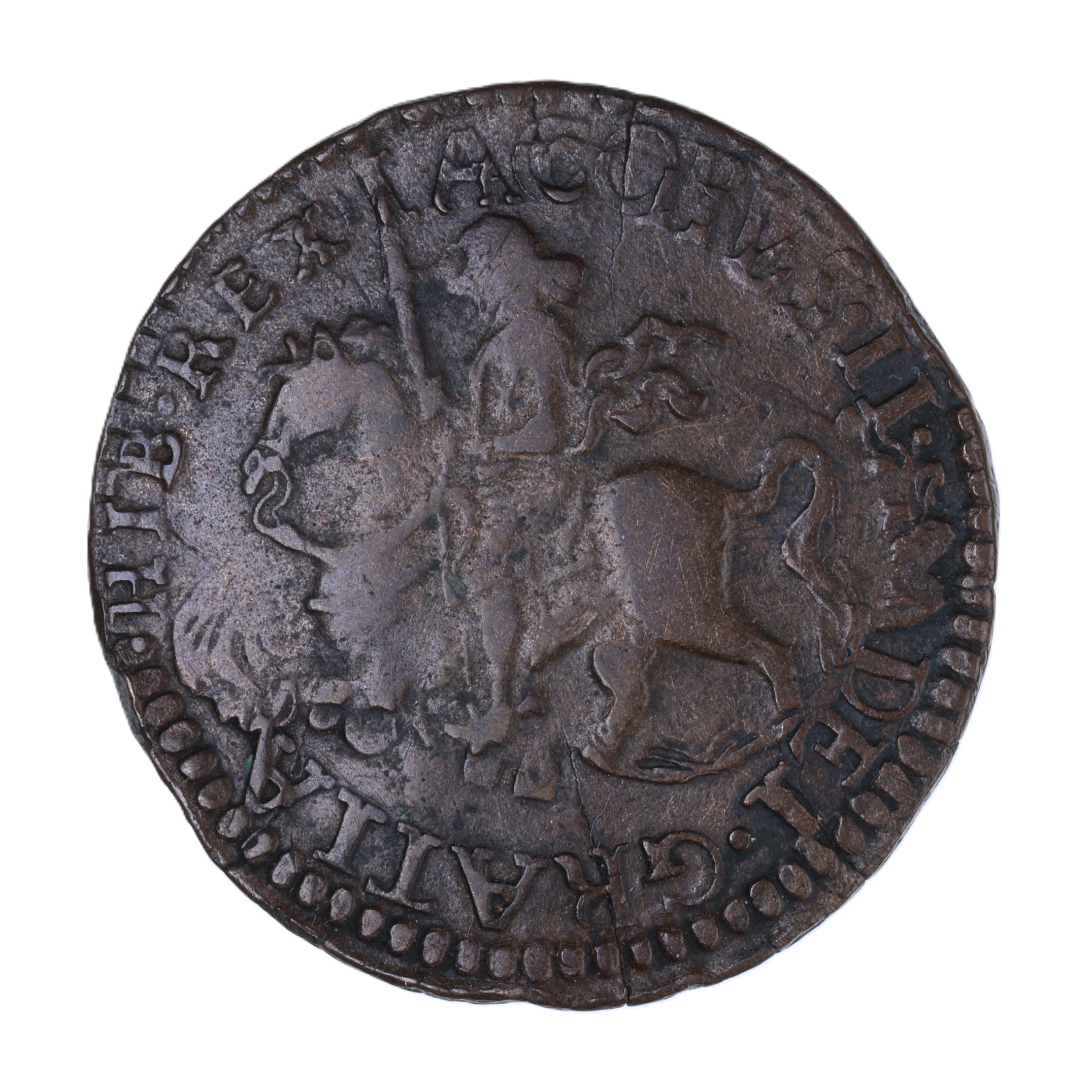 Ireland Gunmoney James II AD 1685-1691 Civil War Coinage Brass Gunmoney Crown AD 1690