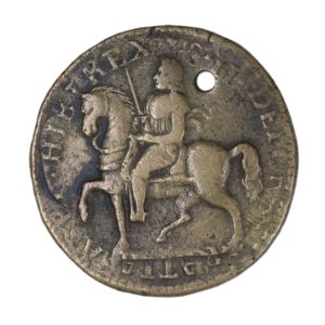 Ireland Gunmoney James II AD 1685-1691 Civil War Coinage Brass Gunmoney Crown AD 1690 Pierced