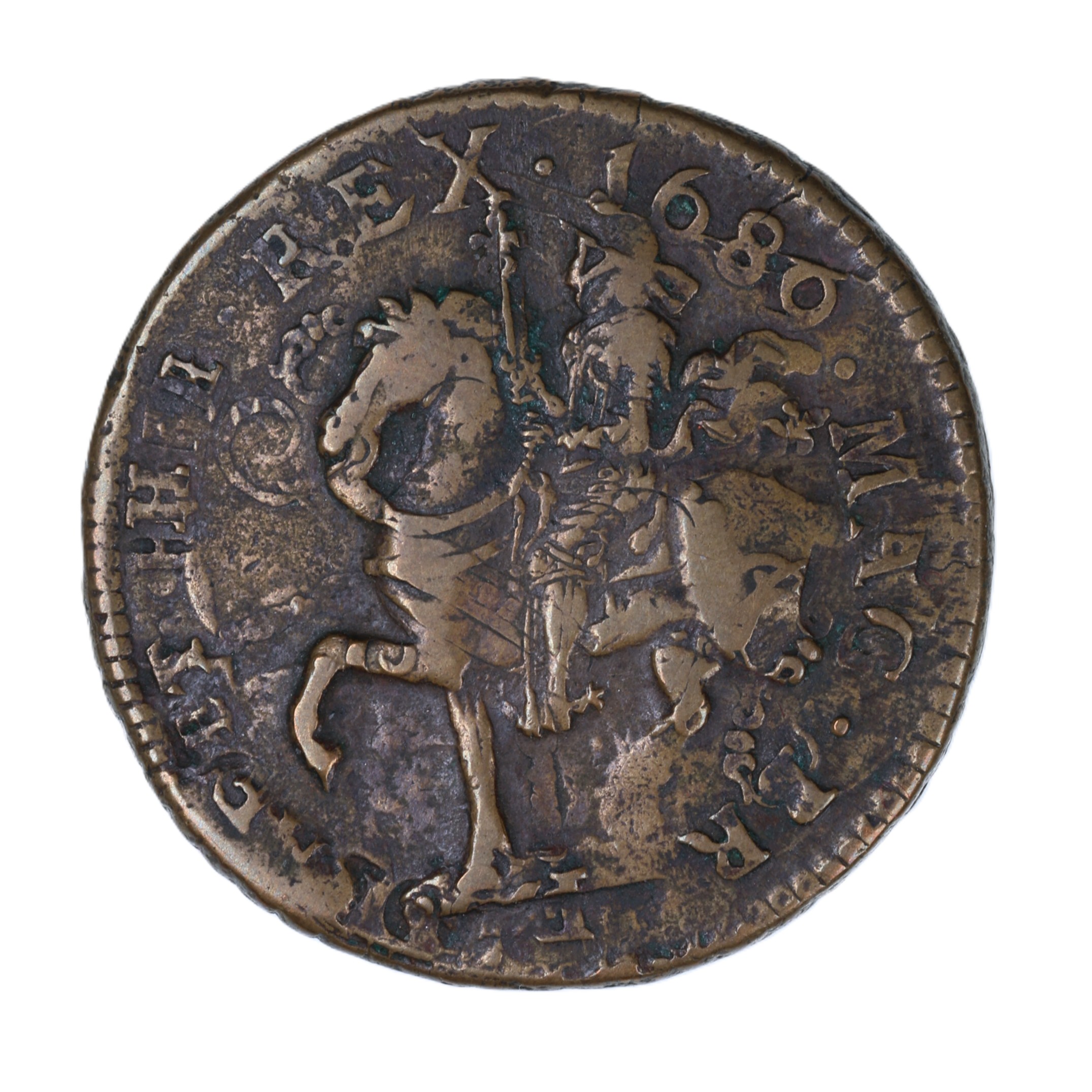 Ireland Gunmoney James II AD 1685-1691 Civil War Coinage Brass Gunmoney Crown AD 1690