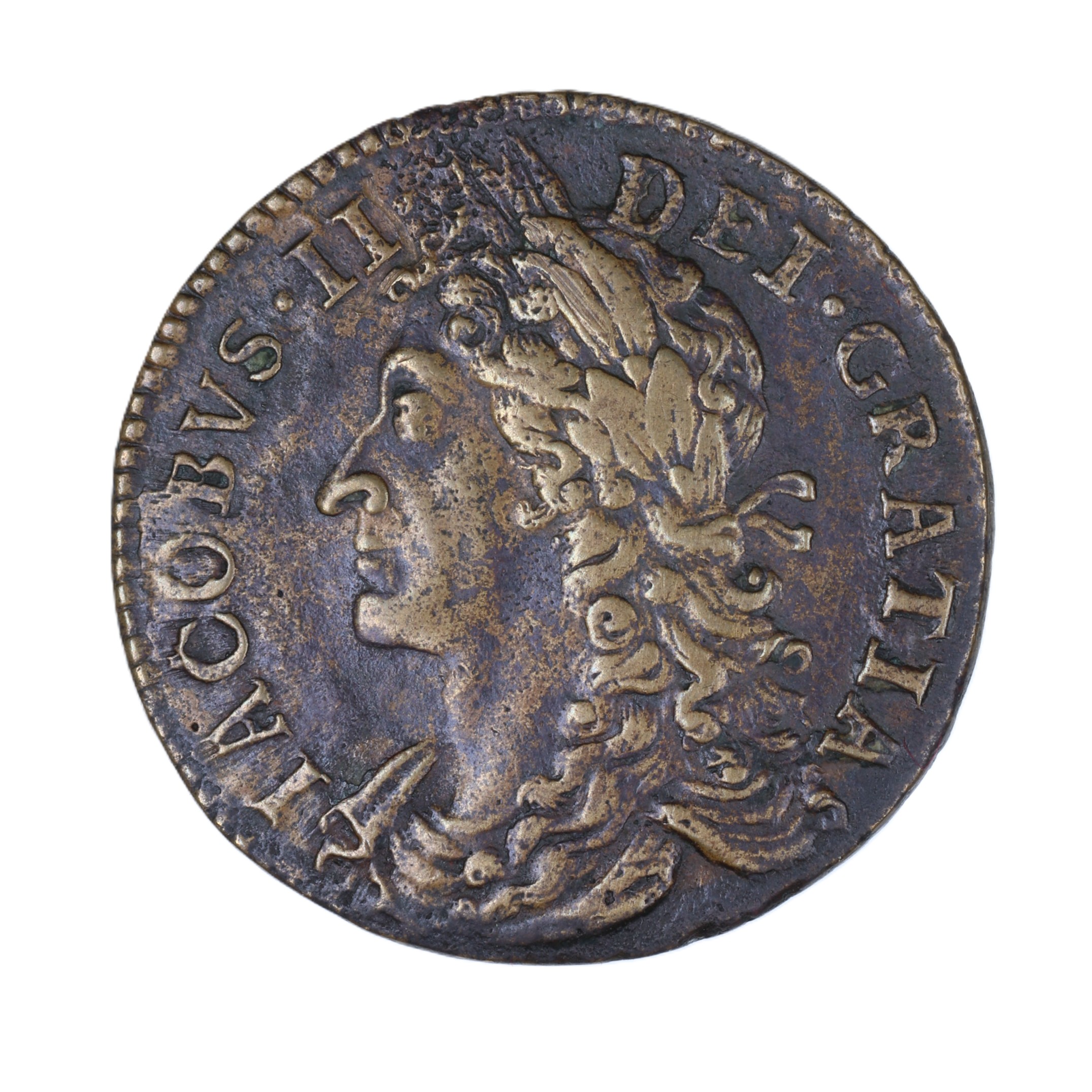 Ireland Gunmoney James II AD 1685-1691 Civil War Coinage Brass Gunmoney Halfcrown AD 1689