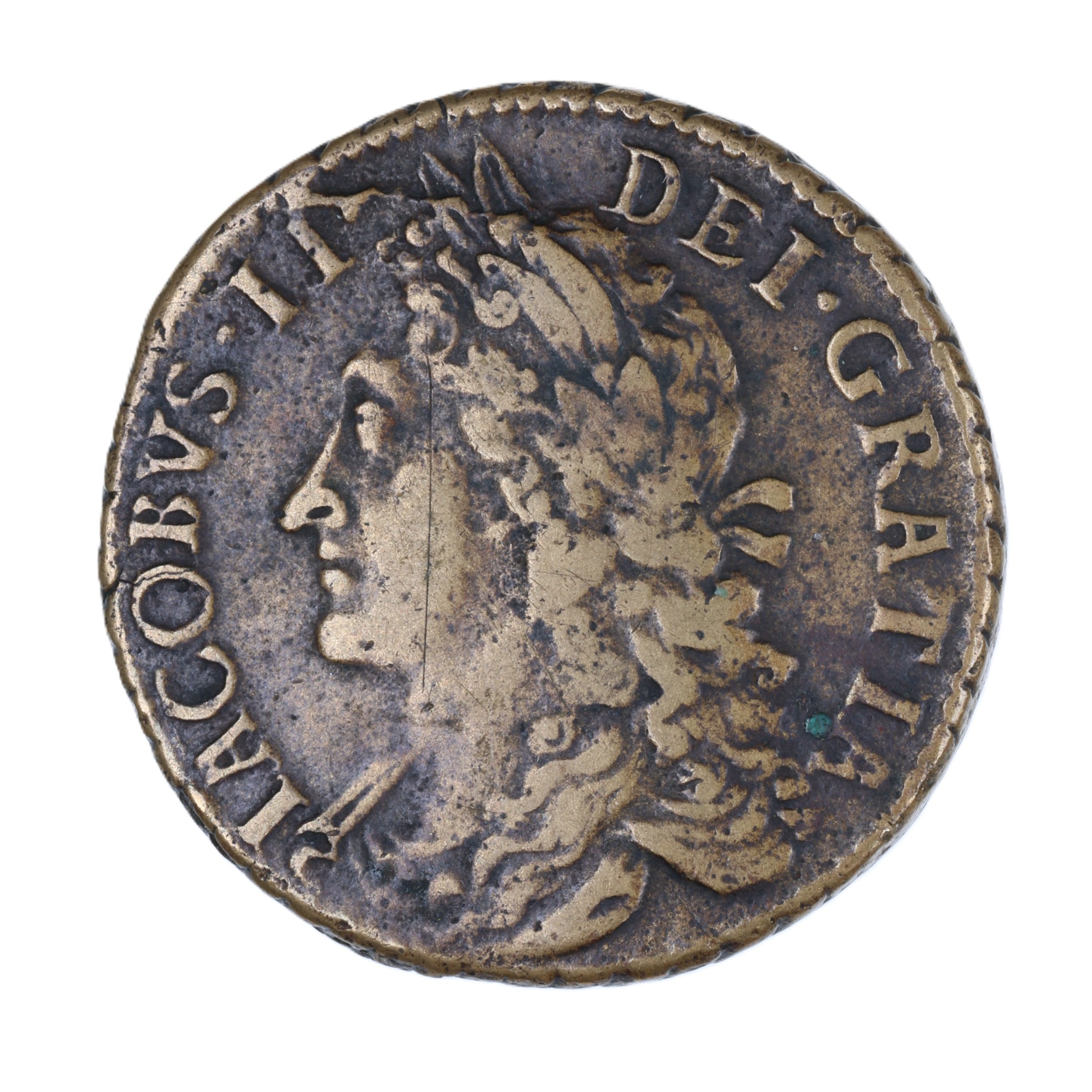 Ireland Gunmoney James II AD 1685-1691 Civil War Coinage Brass Gunmoney Halfcrown AD 1689
