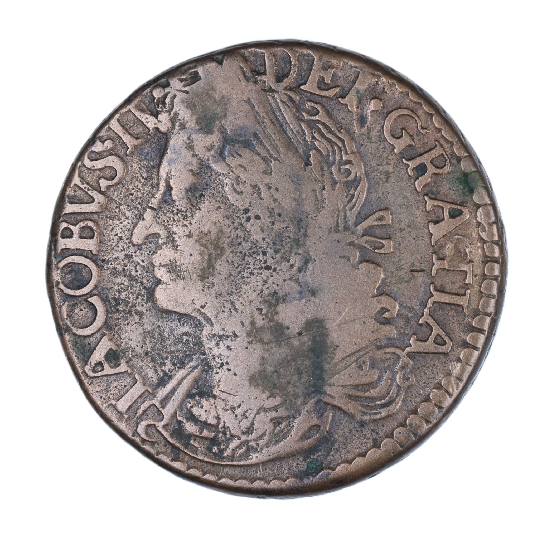 Ireland Gunmoney James II AD 1685-1691 Civil War Coinage Brass Gunmoney Halfcrown AD 1690