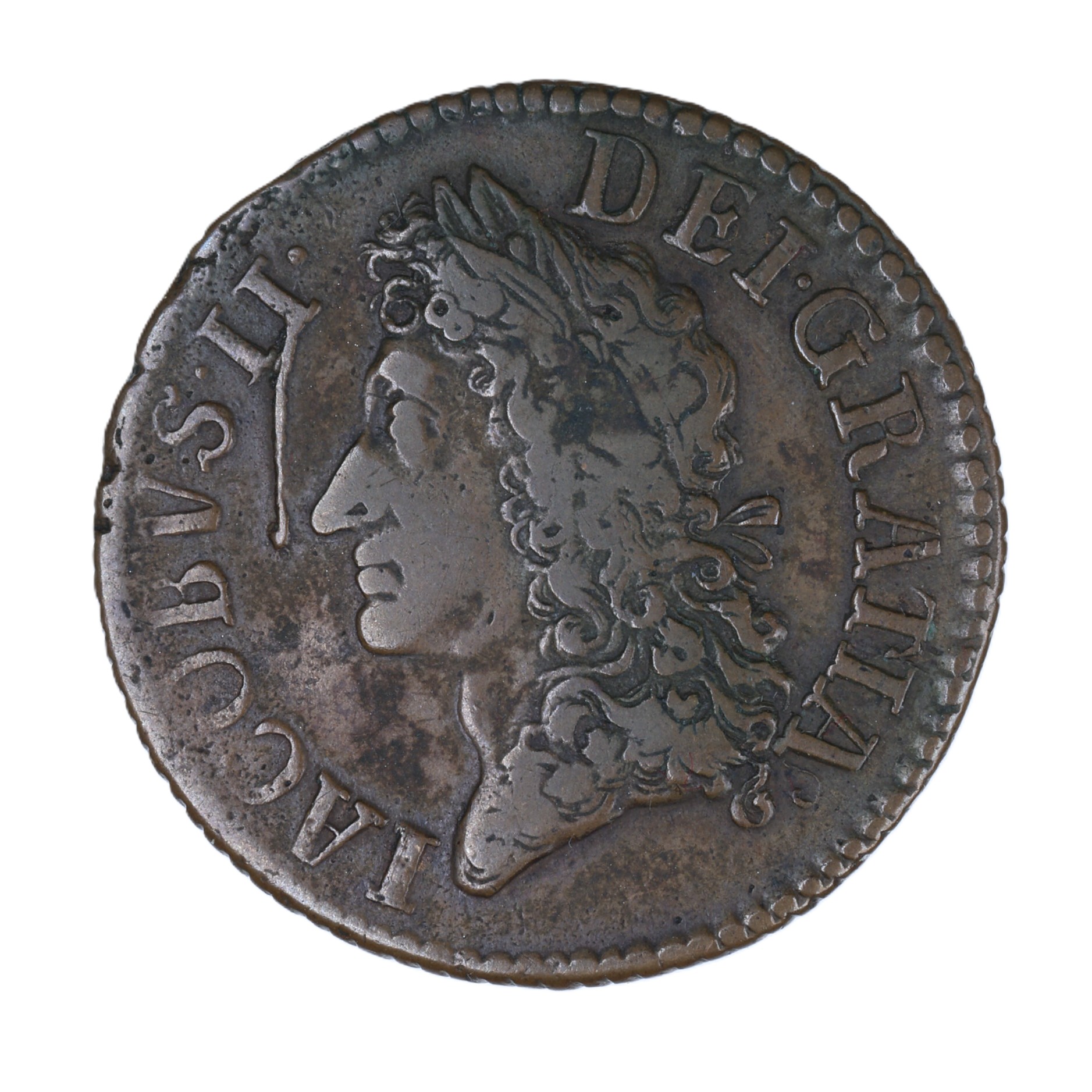 Ireland Gunmoney James II AD 1685-1691 Civil War Coinage Brass Gunmoney Halfcrown AD 1690