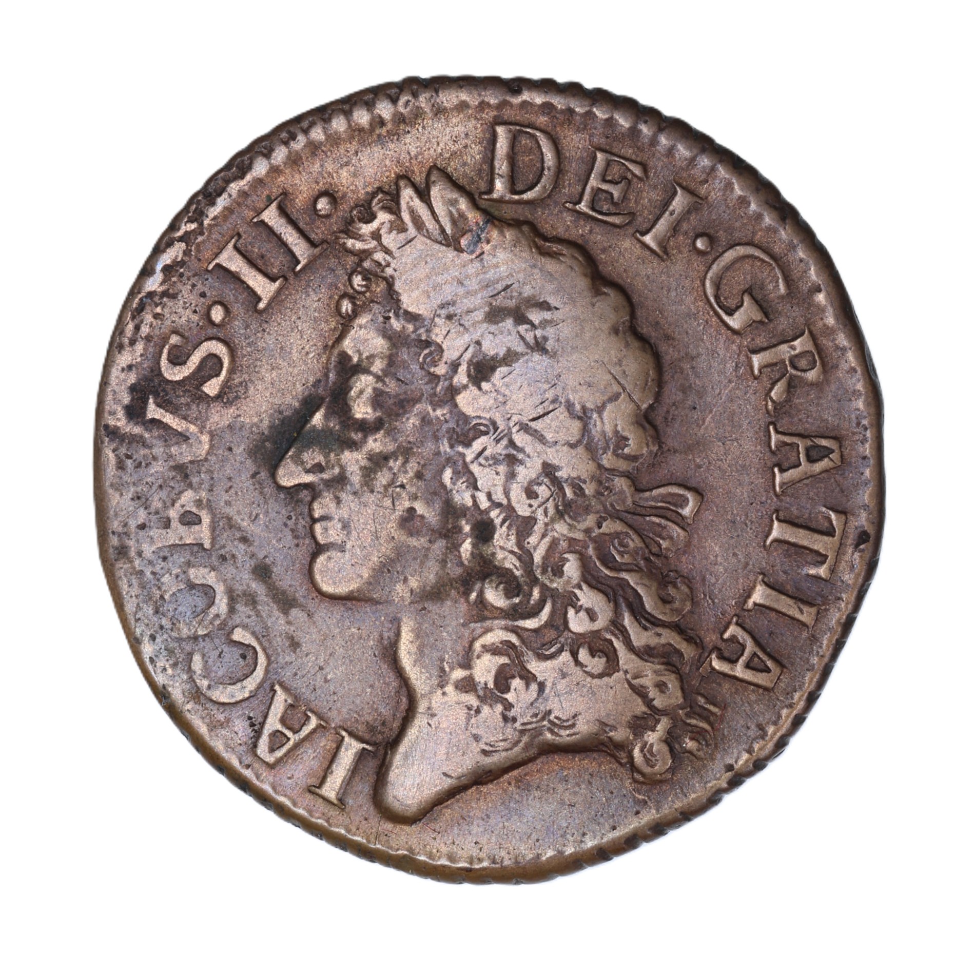 Ireland Gunmoney James II AD 1685-1691 Civil War Coinage Brass Gunmoney Halfcrown AD 1690