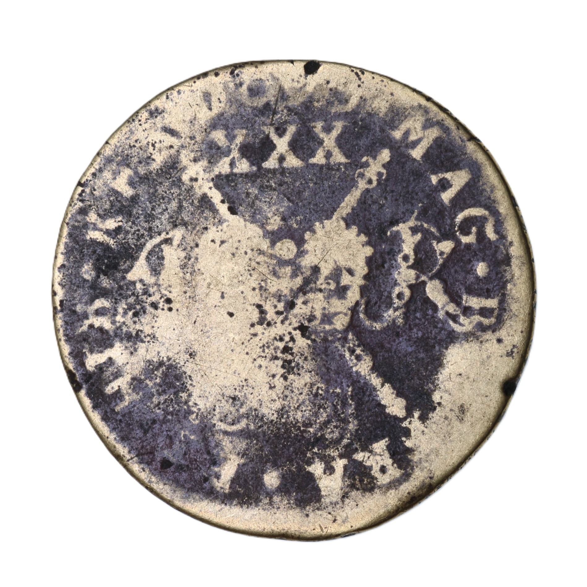 Ireland Gunmoney James II AD 1685-1691 Civil War Coinage Brass Gunmoney Halfcrown AD 1690 - Image 2