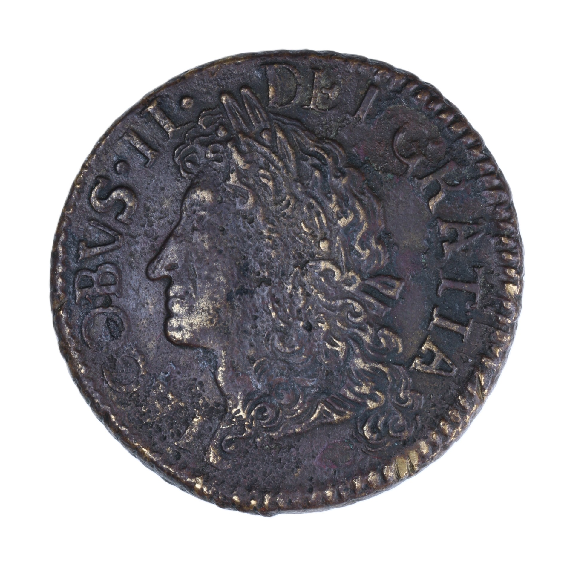 Ireland Gunmoney James II AD 1685-1691 Civil War Coinage Brass Gunmoney Halfcrown AD 1690