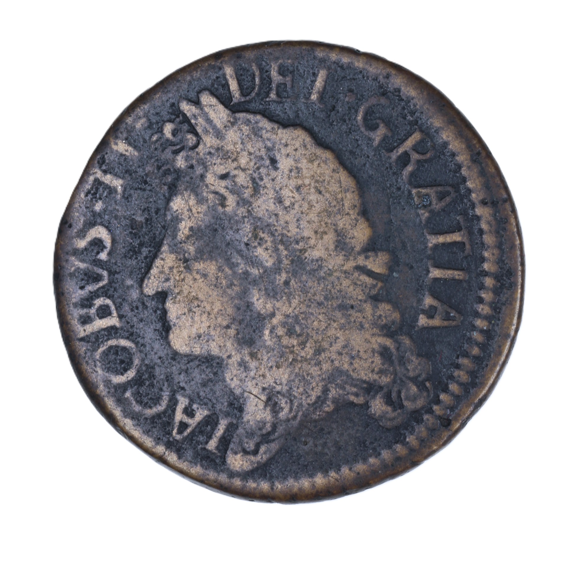 Ireland Gunmoney James II AD 1685-1691 Civil War Coinage Brass Gunmoney Halfcrown AD 1690