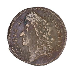 Ireland Gunmoney James II AD 1685-1691 Civil War Coinage Brass Gunmoney Shilling AD 1689