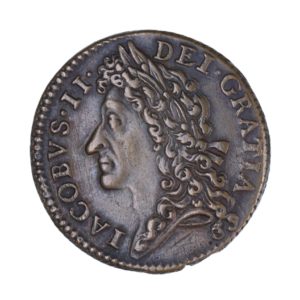 Ireland Gunmoney James II AD 1685-1691 Civil War Coinage Brass Gunmoney Shilling AD 1689