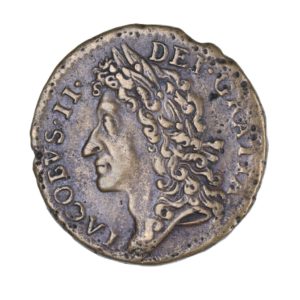 Ireland Gunmoney James II AD 1685-1691 Civil War Coinage Brass Gunmoney Shilling AD 1689