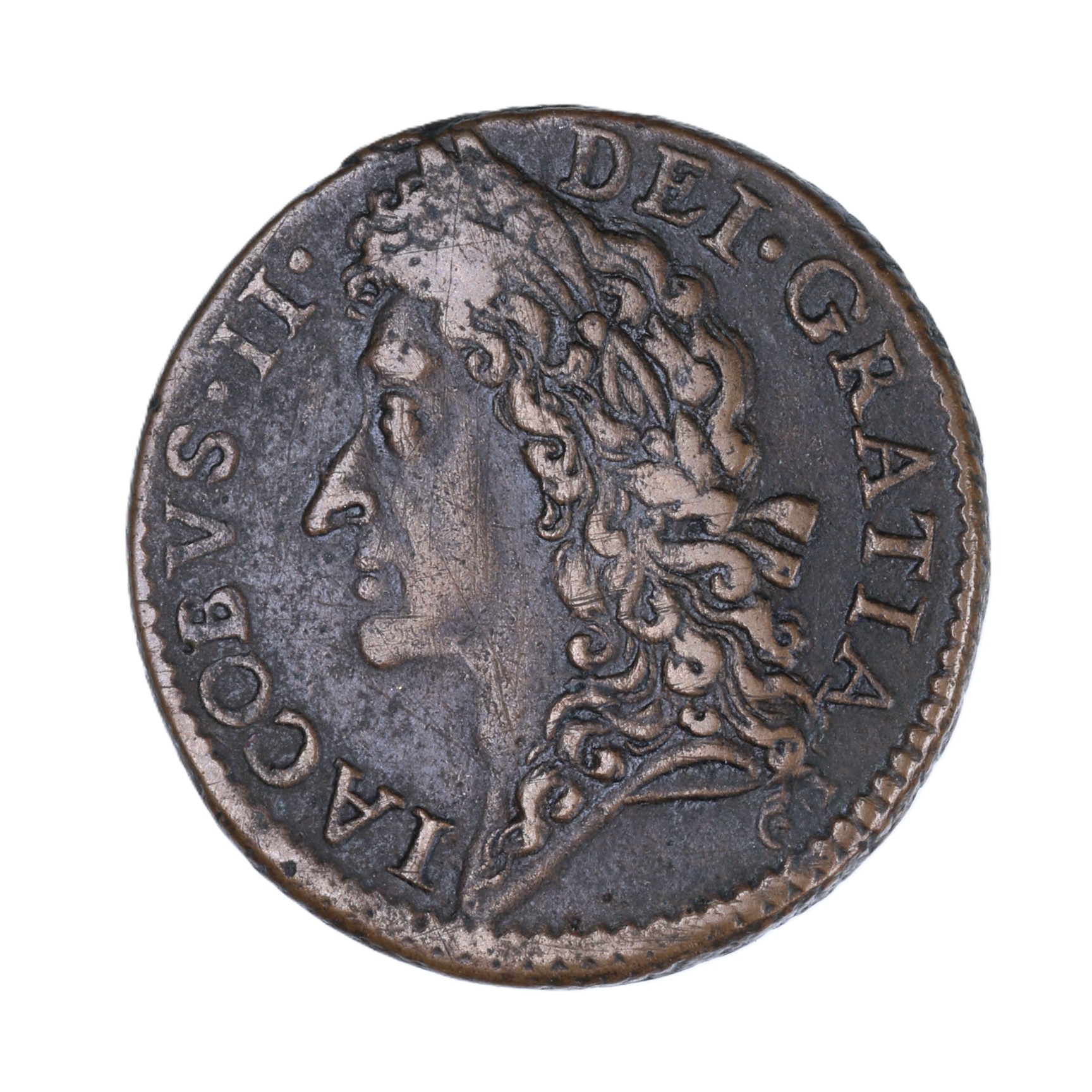 Ireland Gunmoney James II AD 1685-1691 Civil War Coinage Brass Gunmoney Shilling AD 1689