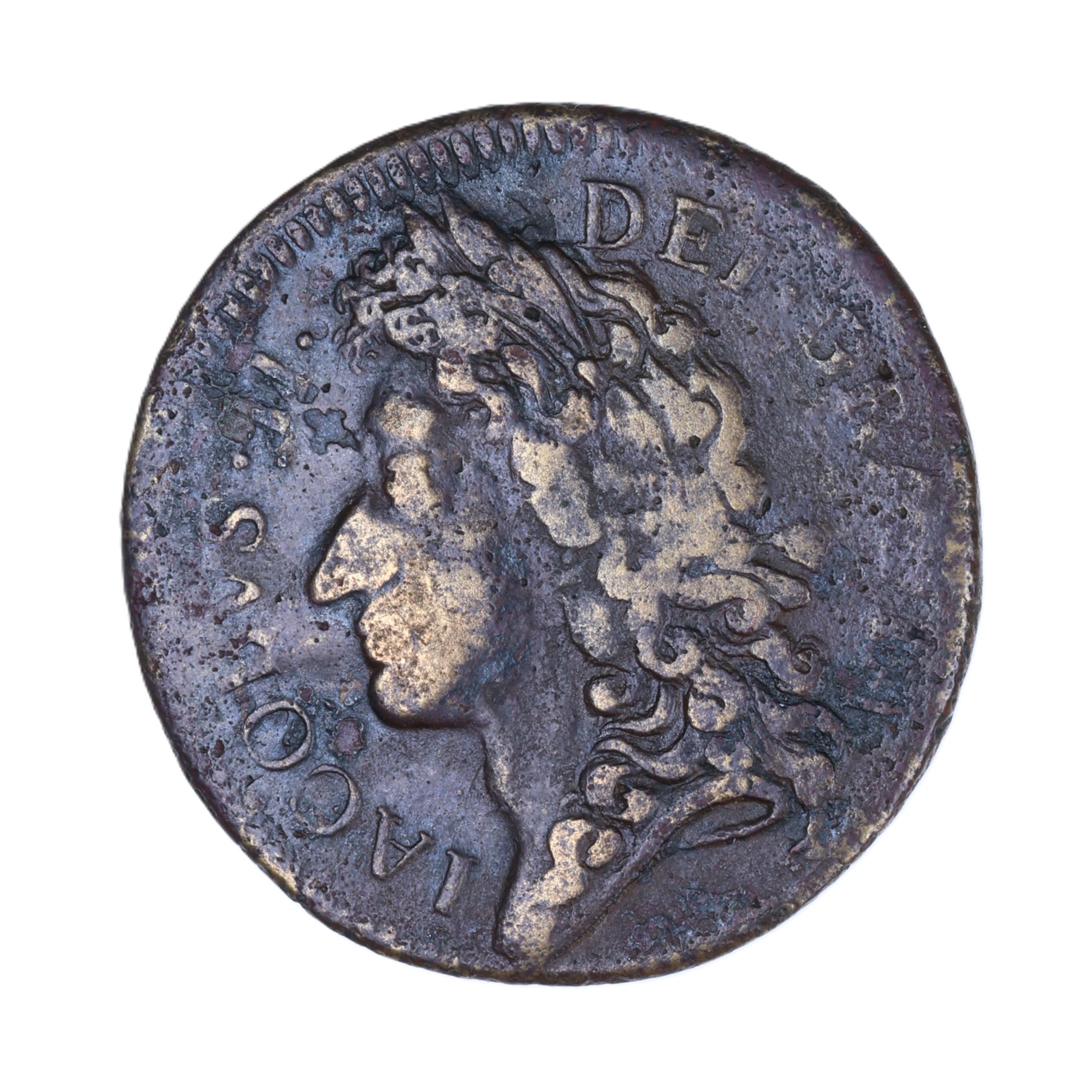 Ireland Gunmoney James II AD 1685-1691 Civil War Coinage Brass Gunmoney Shilling AD 1689