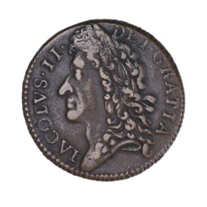 Ireland Gunmoney James II AD 1685-1691 Civil War Coinage Brass Gunmoney Shilling AD 1689