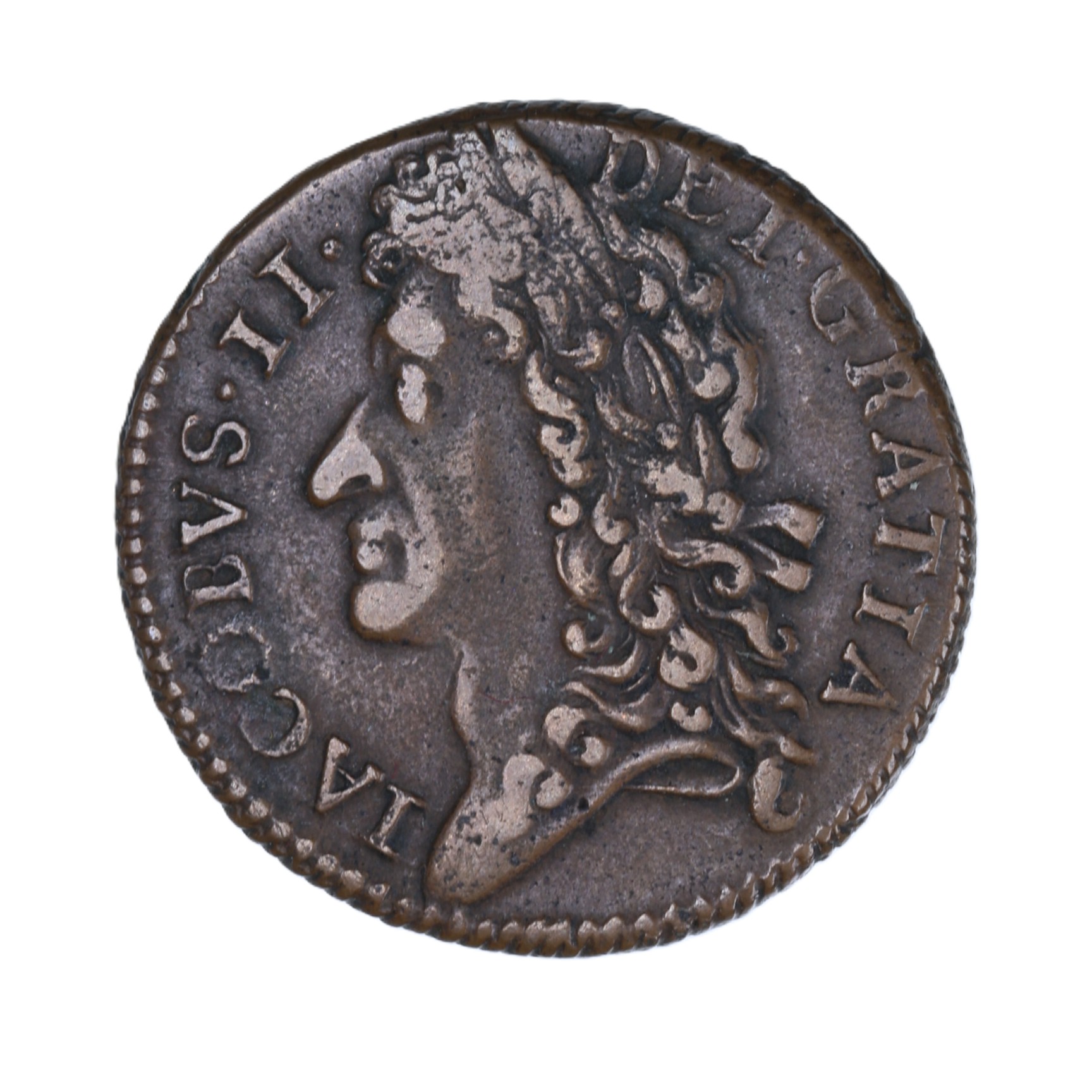 Ireland Gunmoney James II AD 1685-1691 Civil War Coinage Brass Gunmoney Shilling AD 1689