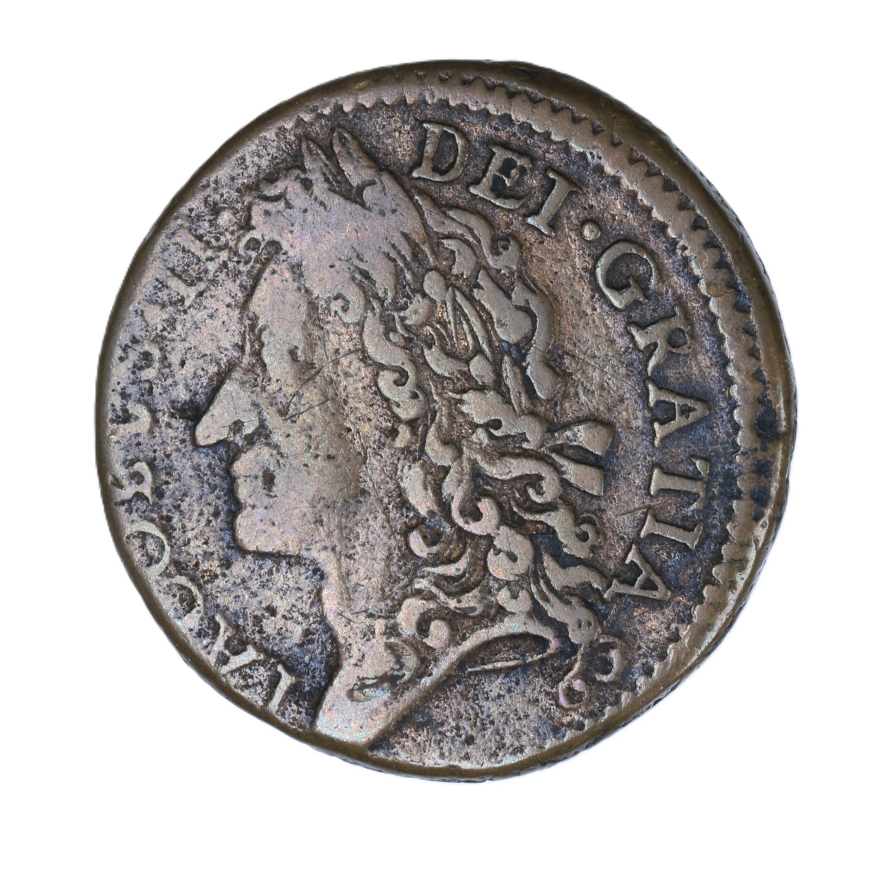 Ireland Gunmoney James II AD 1685-1691 Civil War Coinage Brass Gunmoney Shilling AD 1689