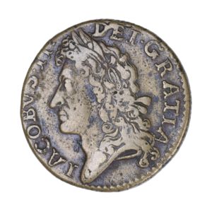 Ireland Gunmoney James II AD 1685-1691 Civil War Coinage Brass Gunmoney Shilling AD 1689
