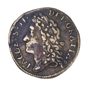 Ireland Gunmoney James II AD 1685-1691 Civil War Coinage Brass Gunmoney Shilling AD 1689