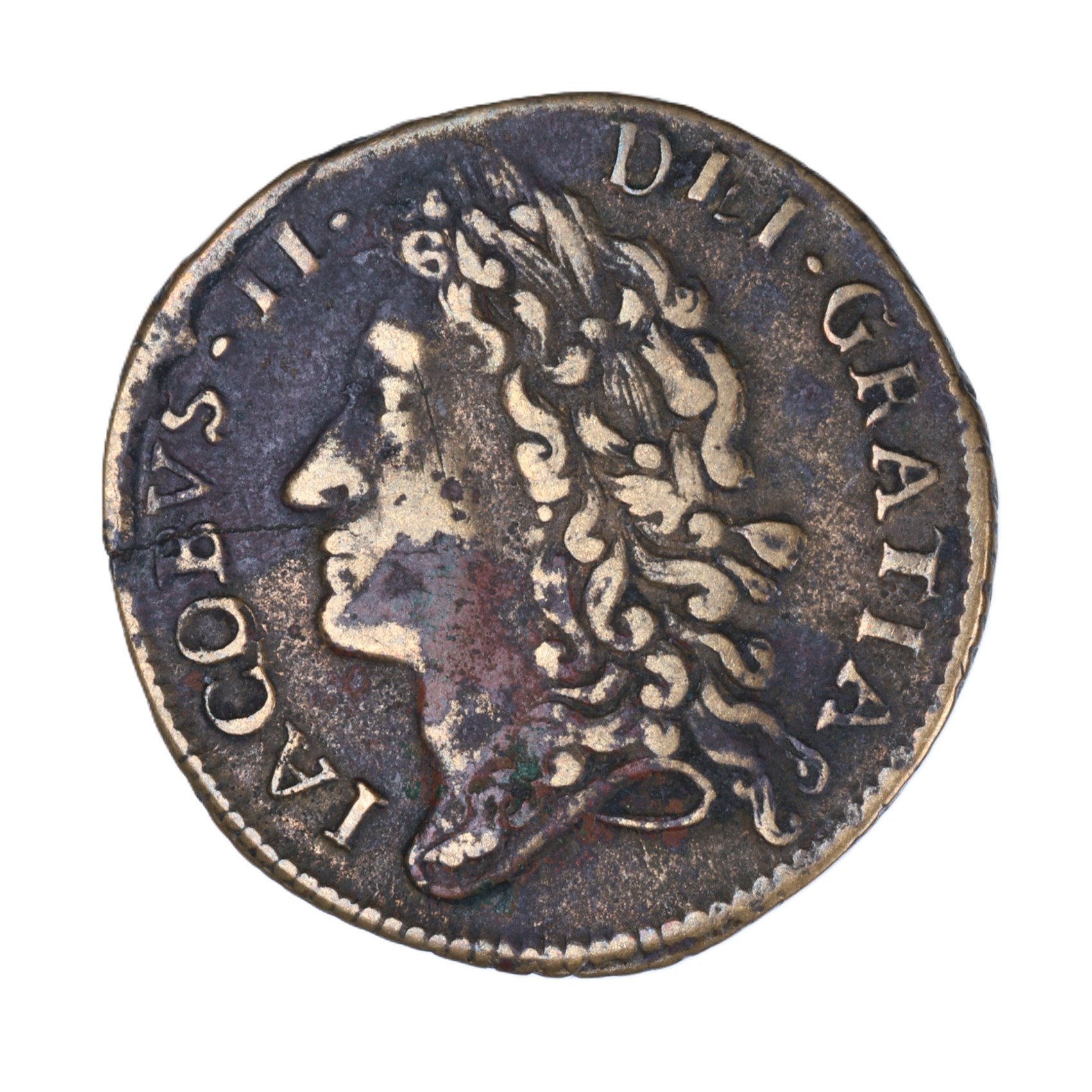 Ireland Gunmoney James II AD 1685-1691 Civil War Coinage Brass Gunmoney Shilling AD 1689