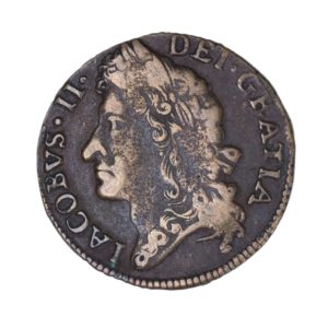 Ireland Gunmoney James II AD 1685-1691 Civil War Coinage Brass Gunmoney Shilling AD 1689