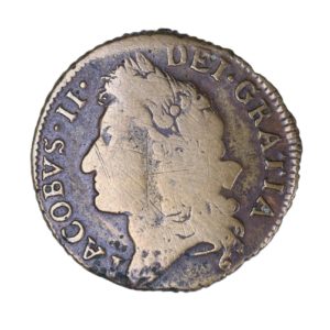Ireland Gunmoney James II AD 1685-1691 Civil War Coinage Brass Gunmoney Shilling AD 1689