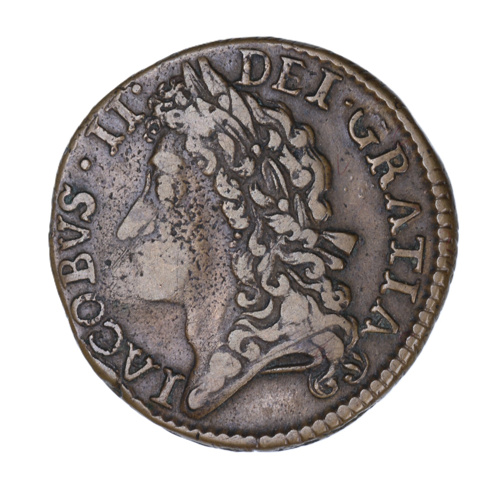 Ireland Gunmoney James II AD 1685-1691 Civil War Coinage Brass Gunmoney Shilling AD 1689