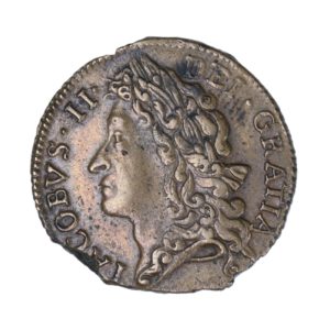 Ireland Gunmoney James II AD 1685-1691 Civil War Coinage Brass Gunmoney Shilling AD 1689
