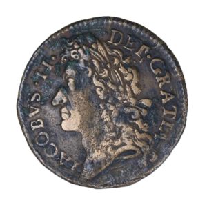Ireland Gunmoney James II AD 1685-1691 Civil War Coinage Brass Gunmoney Shilling AD 1689