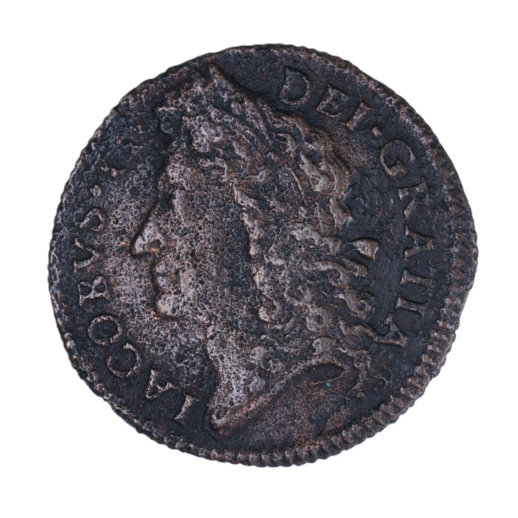 Ireland Gunmoney James II AD 1685-1691 Civil War Coinage Brass Gunmoney Shilling AD 1690