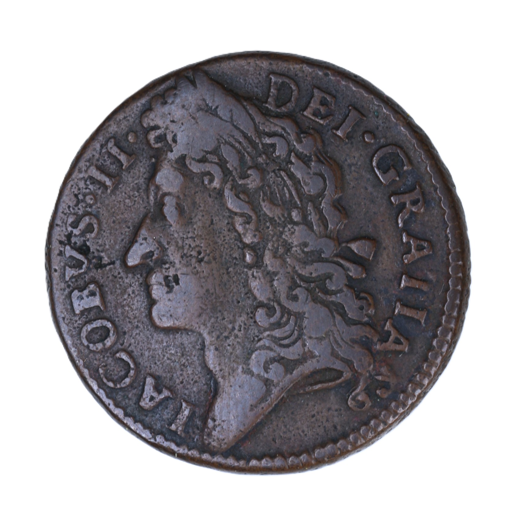 Ireland Gunmoney James II AD 1685-1691 Civil War Coinage Brass Gunmoney Shilling AD 1690