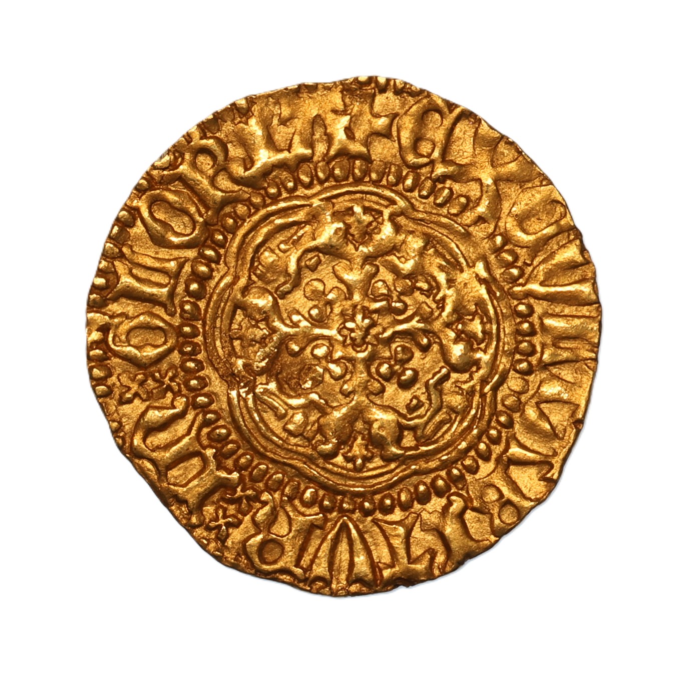 Henry V AD 1413-1422 Gold Quarter Noble - Image 2