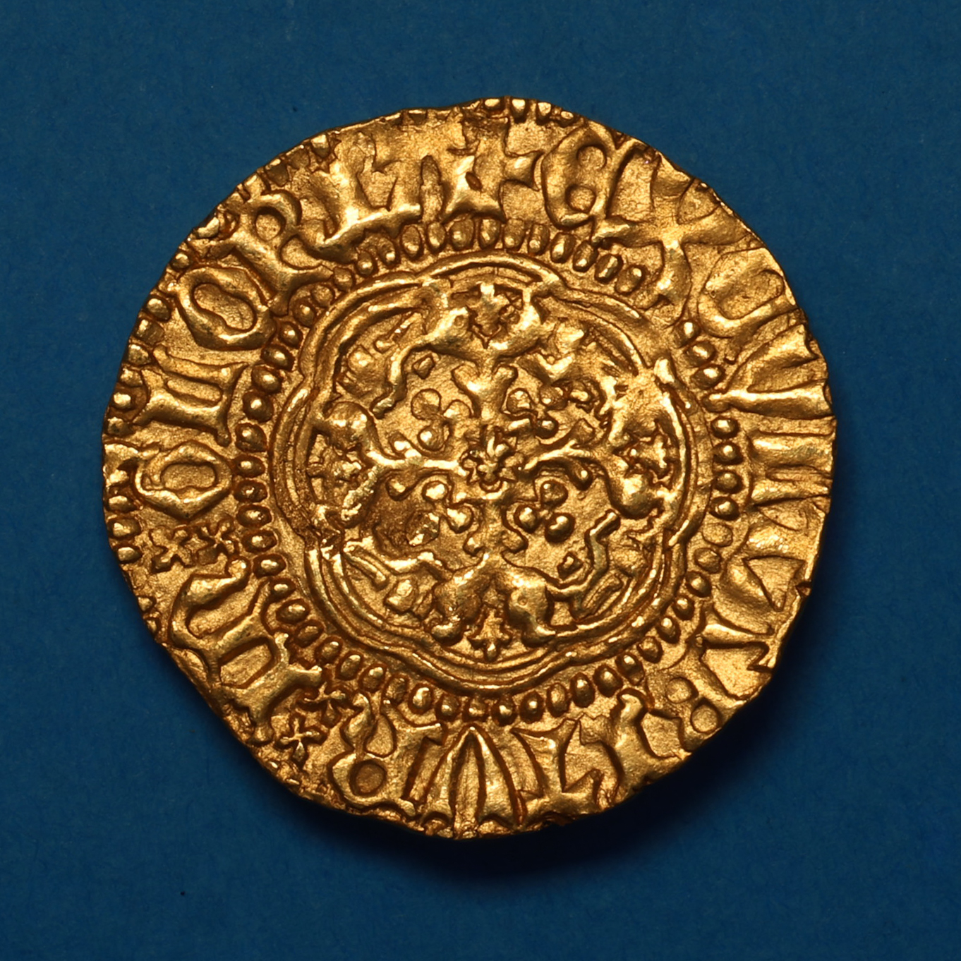 Henry V AD 1413-1422 Gold Quarter Noble - Image 4