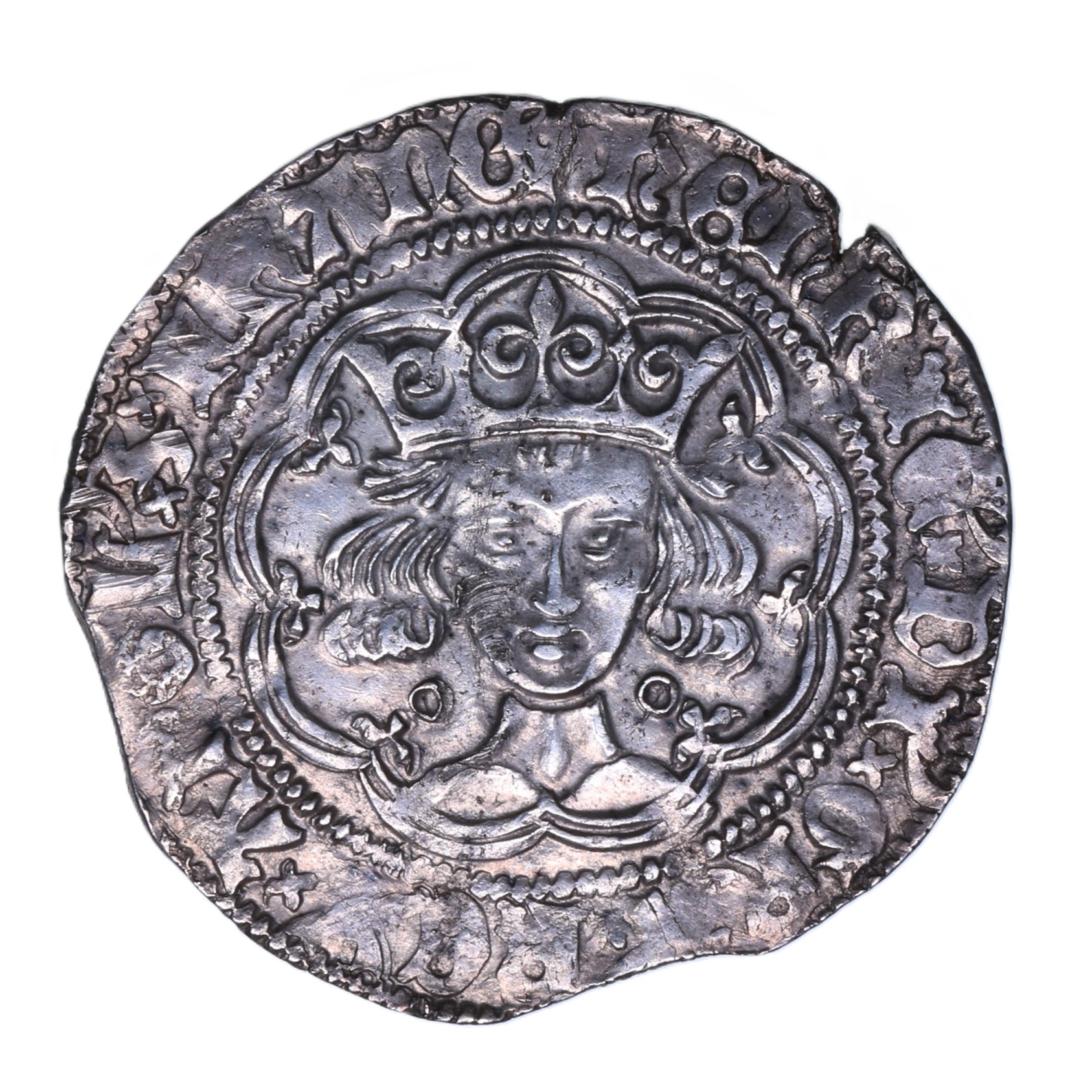 Henry VI AD 1422-1461 Silver Groat Annulet Issue Calais 1st Reign