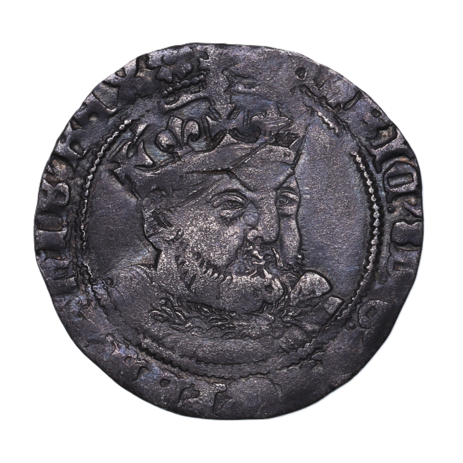 Henry VIII AD 1509-1547 Silver Groat 3rd Coinage Bristol