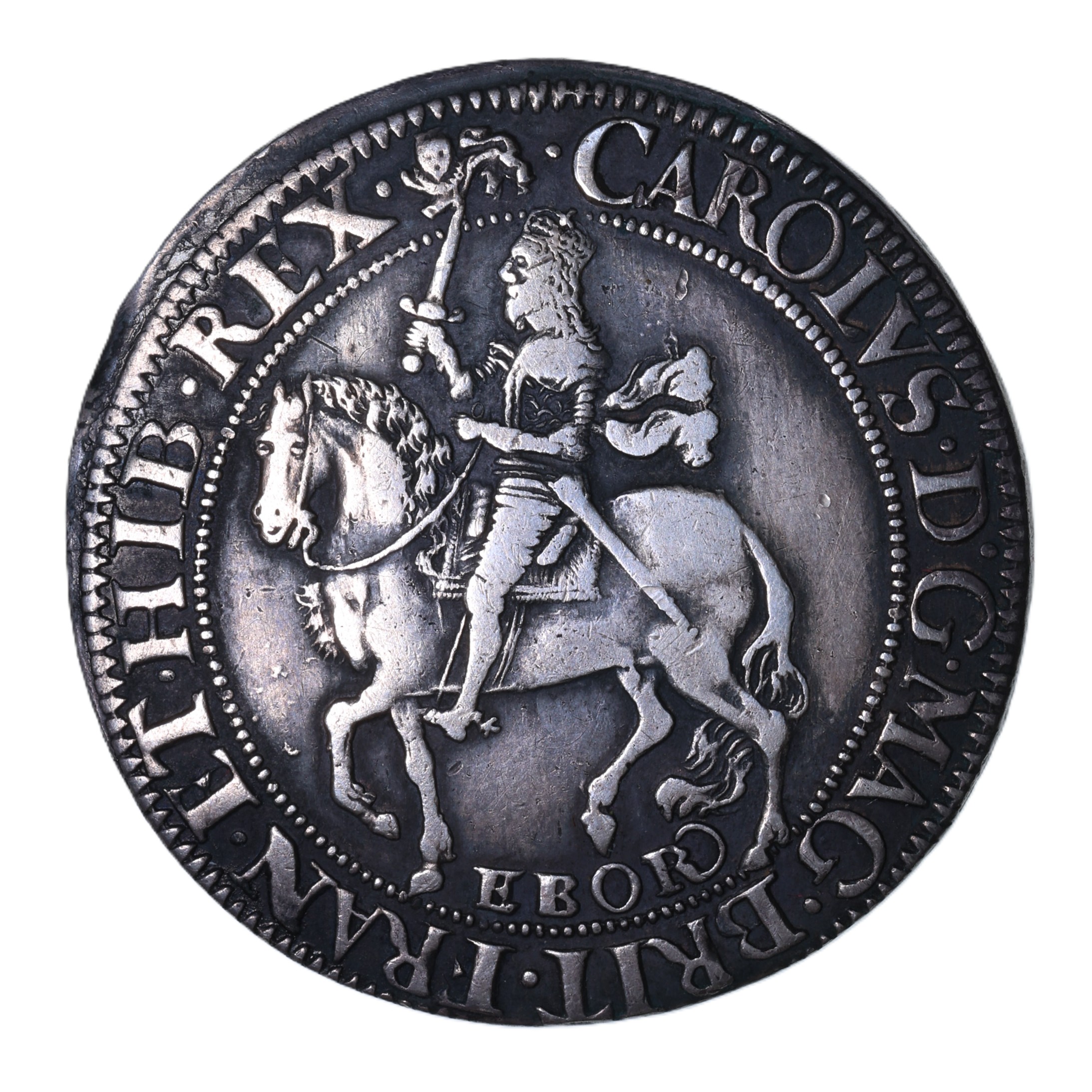 Charles I AD 1625-1649 Silver Halfcrown Type 7 Civil War Issue York - Image 2