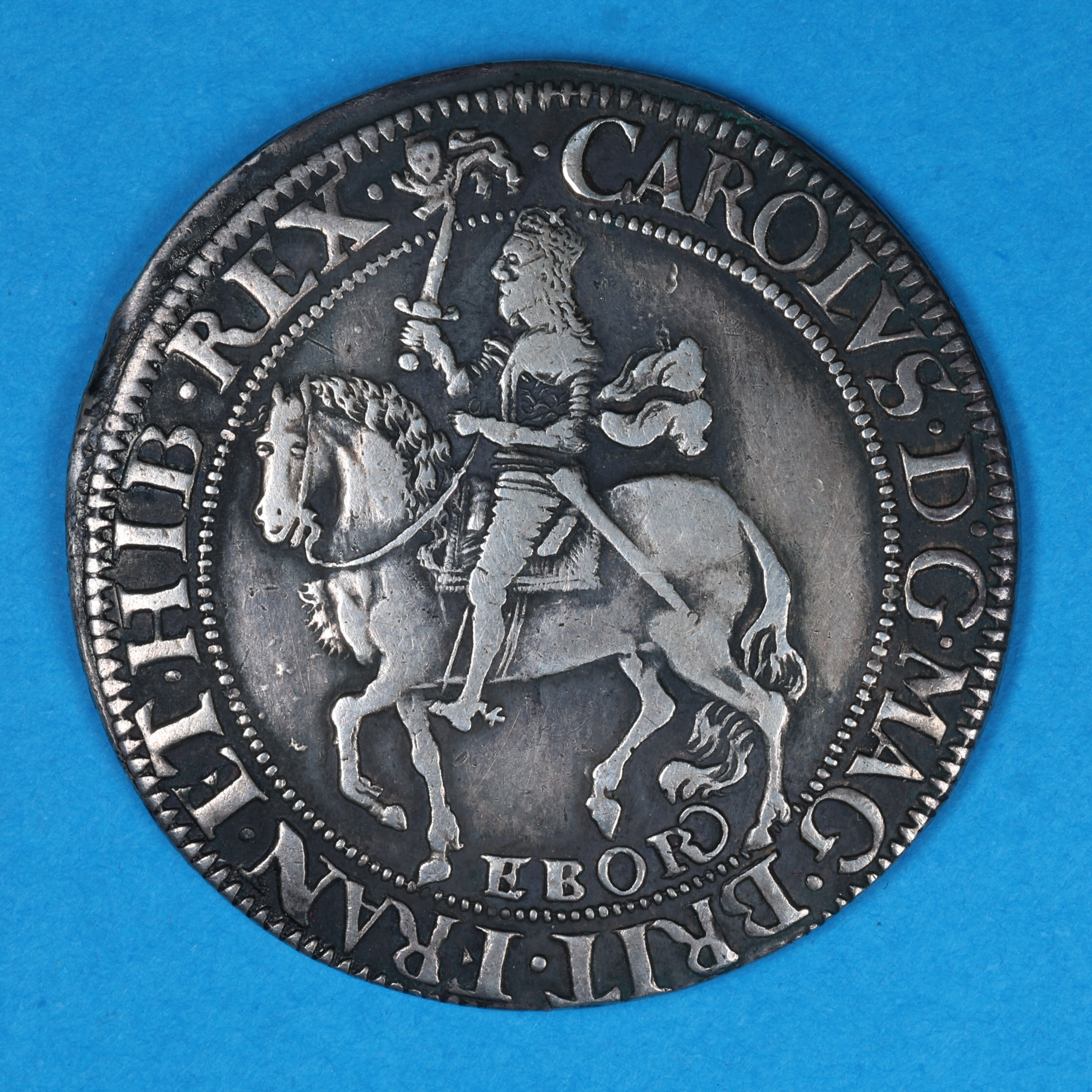 Charles I AD 1625-1649 Silver Halfcrown Type 7 Civil War Issue York - Image 4
