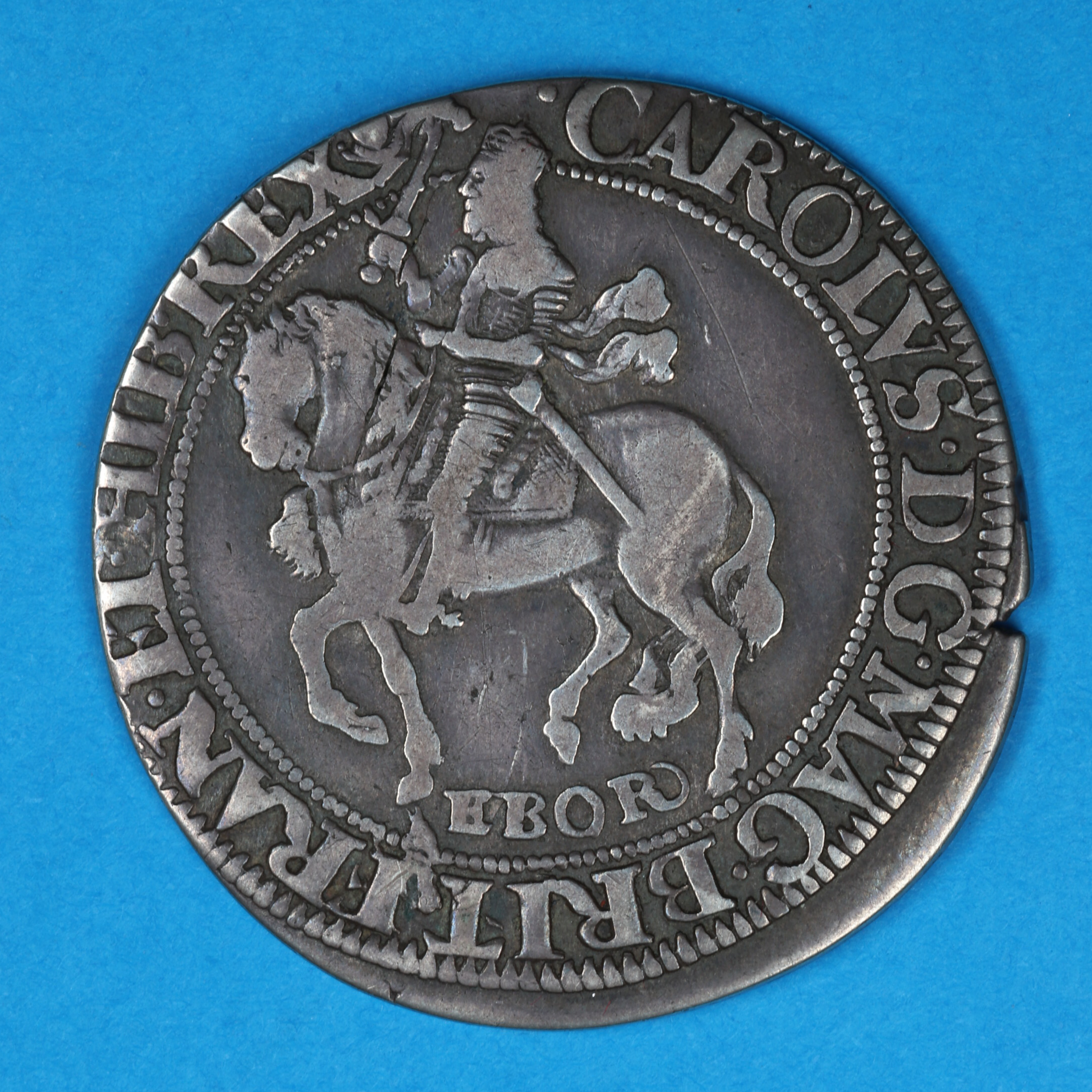 Charles I AD 1625-1649 Silver Halfcrown Type 7 Civil War Issue York - Image 3