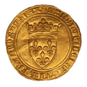 France Tournai Charles VI AD 1380-1422 Gold Ecu D'or