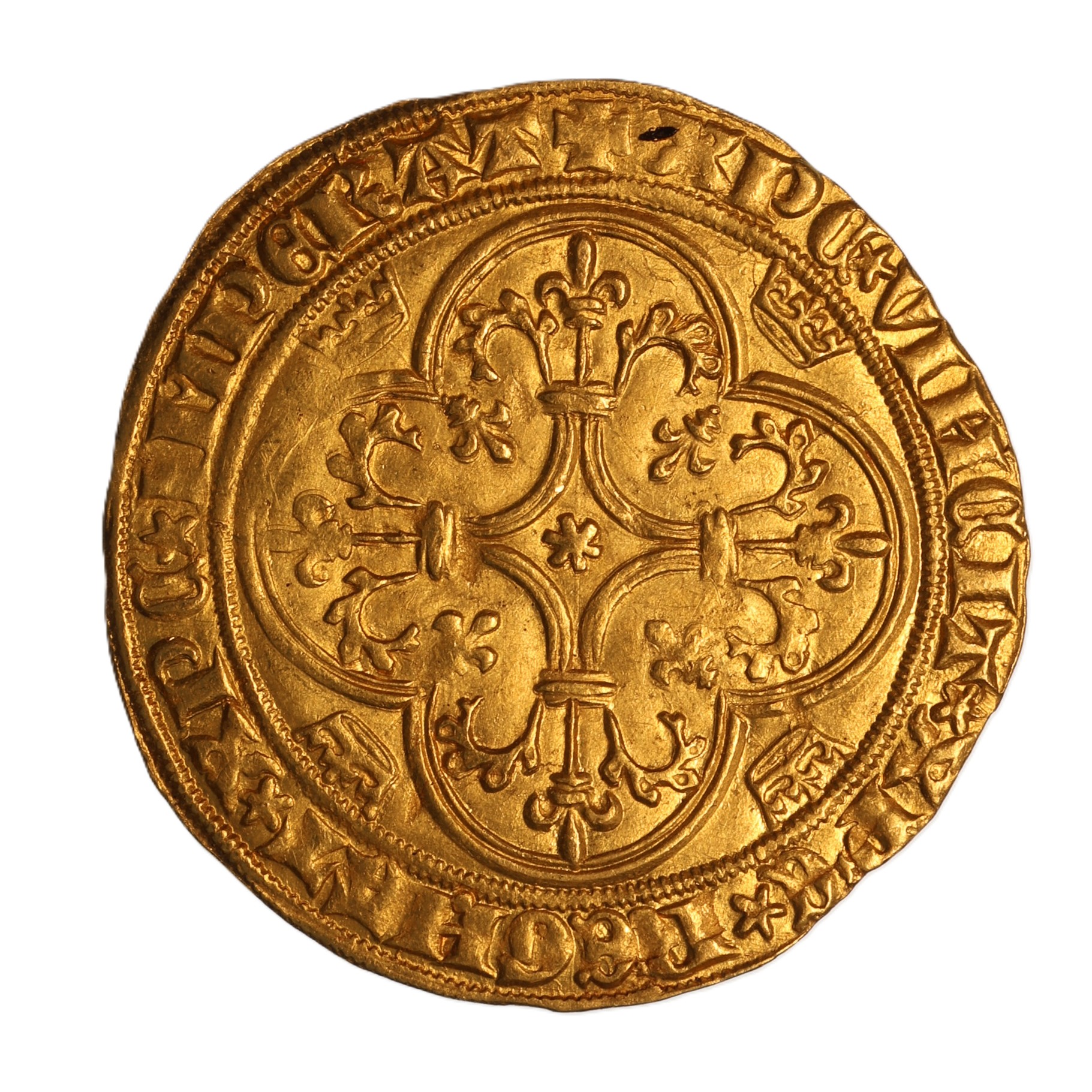 France Tournai Charles VI AD 1380-1422 Gold Ecu D'or - Image 2