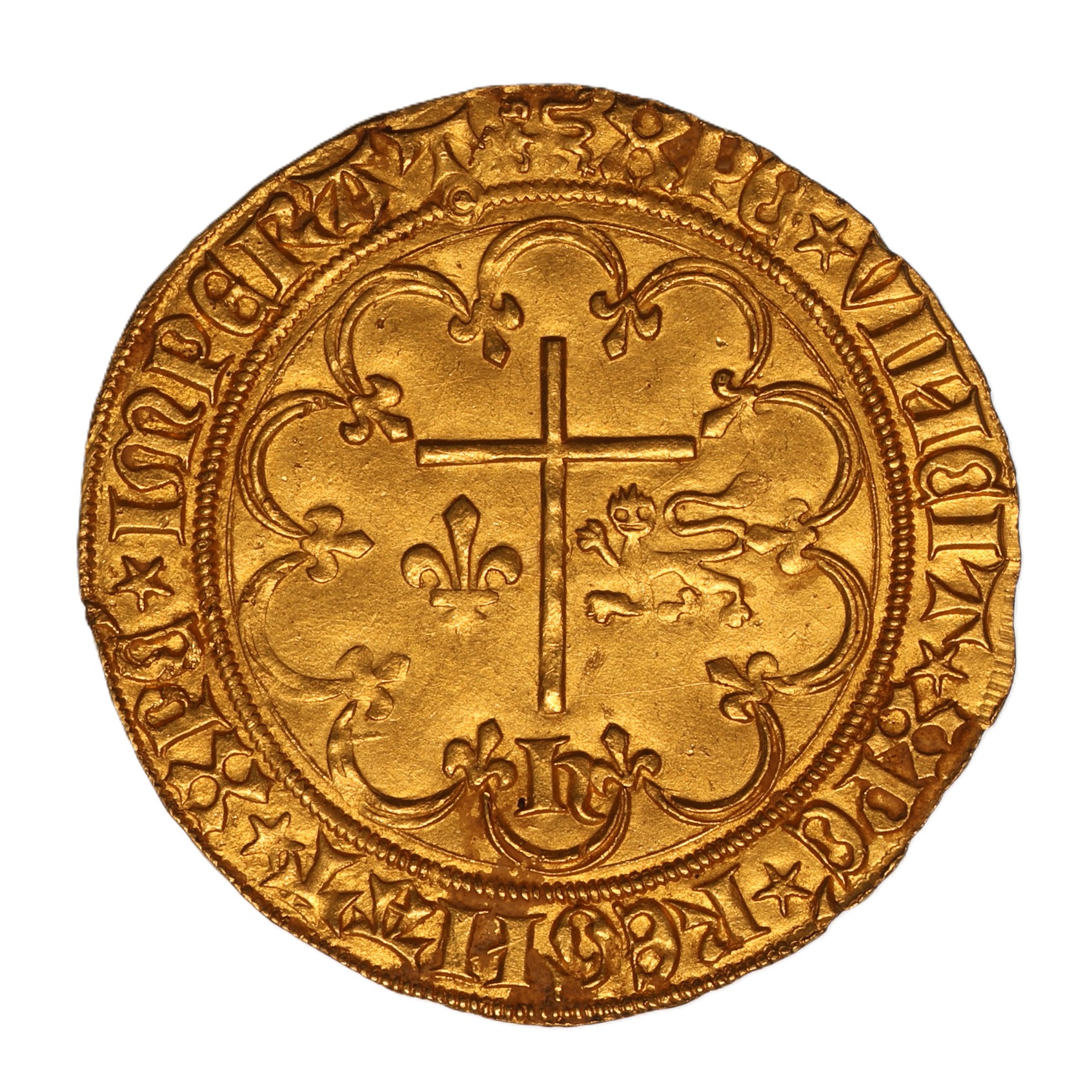 Anglo Gallic Henry VI AD 1422-1450 Gold Salut D'or Rouen - Image 2