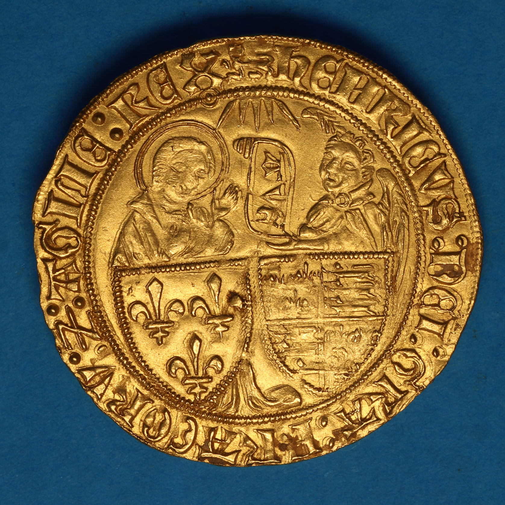 Anglo Gallic Henry VI AD 1422-1450 Gold Salut D'or Rouen - Image 3